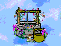 Gif animé puit fleuri